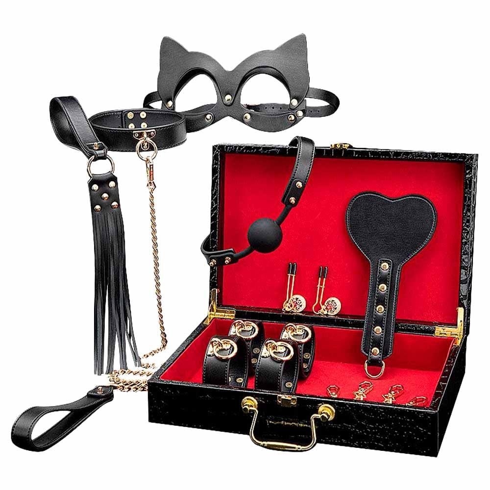 Kit Maleta Sado De Luxo Preta 8 Itens Sexy Import