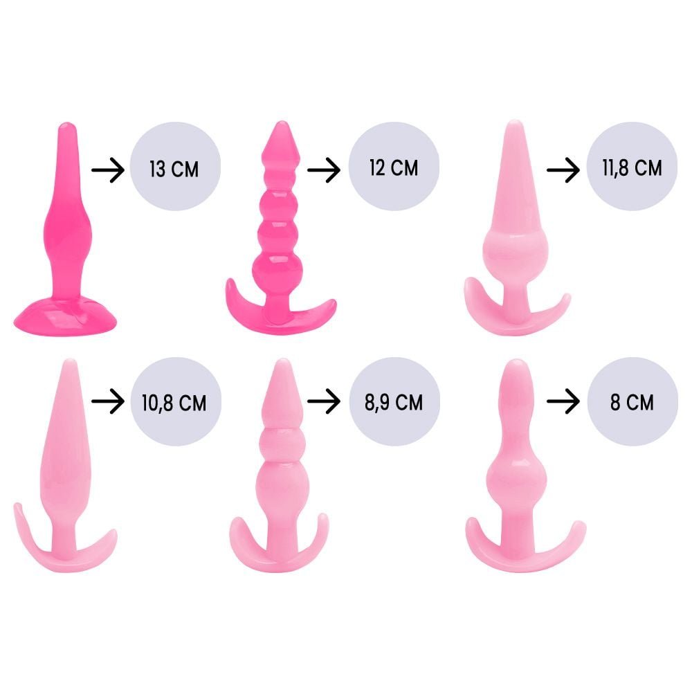 Kit Plug Anal Especial 6 Unidades Sexy Import