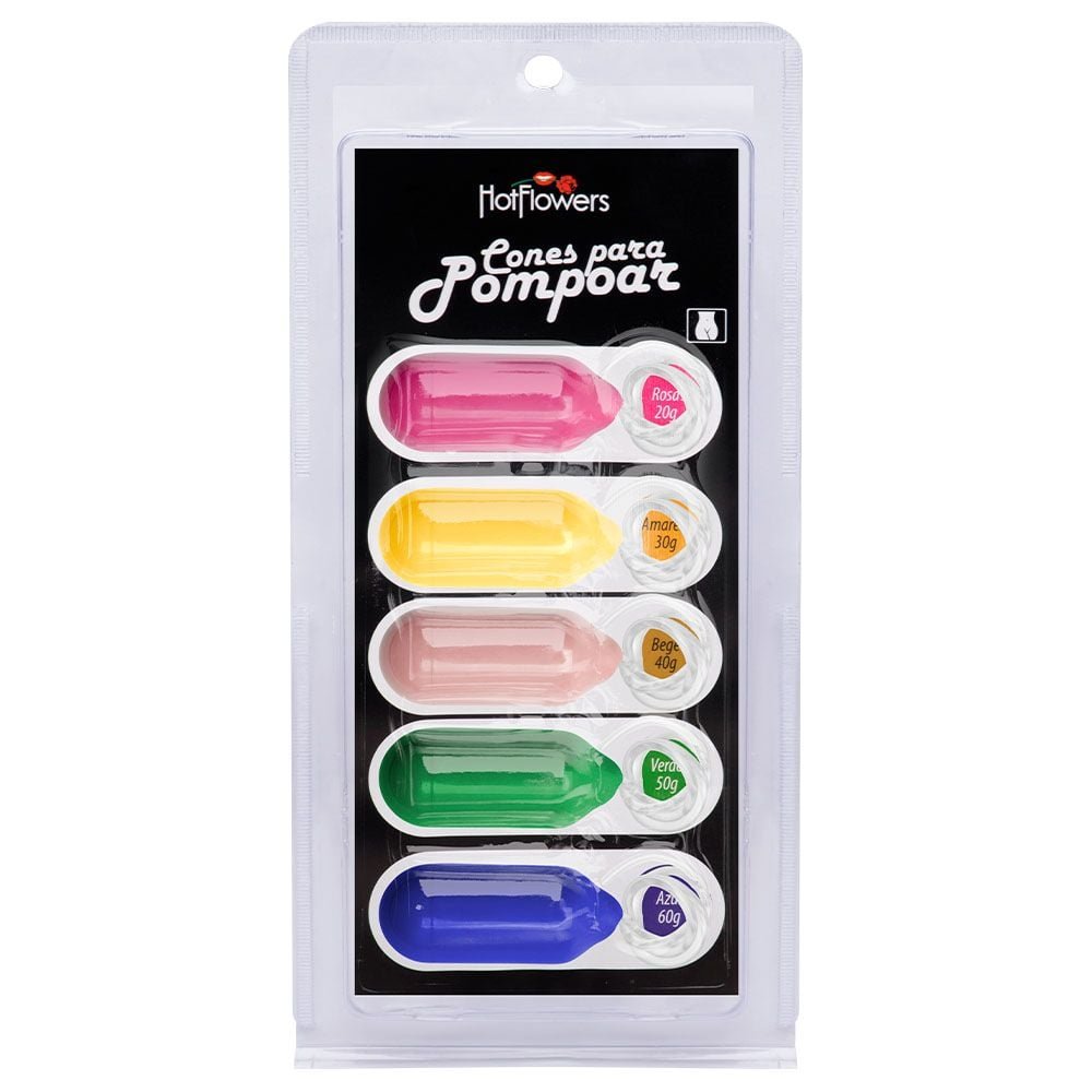 Kit Pompoarismo Com 05 Unidades Hot Flowers