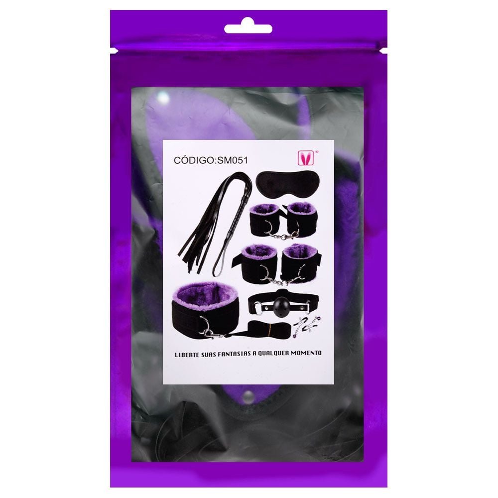 Kit Sado Bondage 7 Itens Pelúcia Youvibe Vipmix