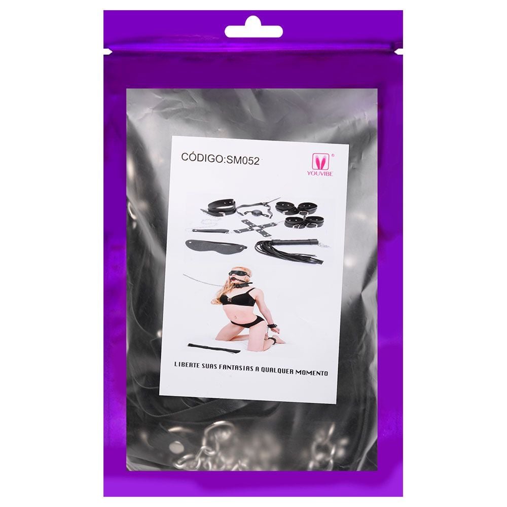 Kit Sado Bondage 7 Itens Youvibe Vipmix