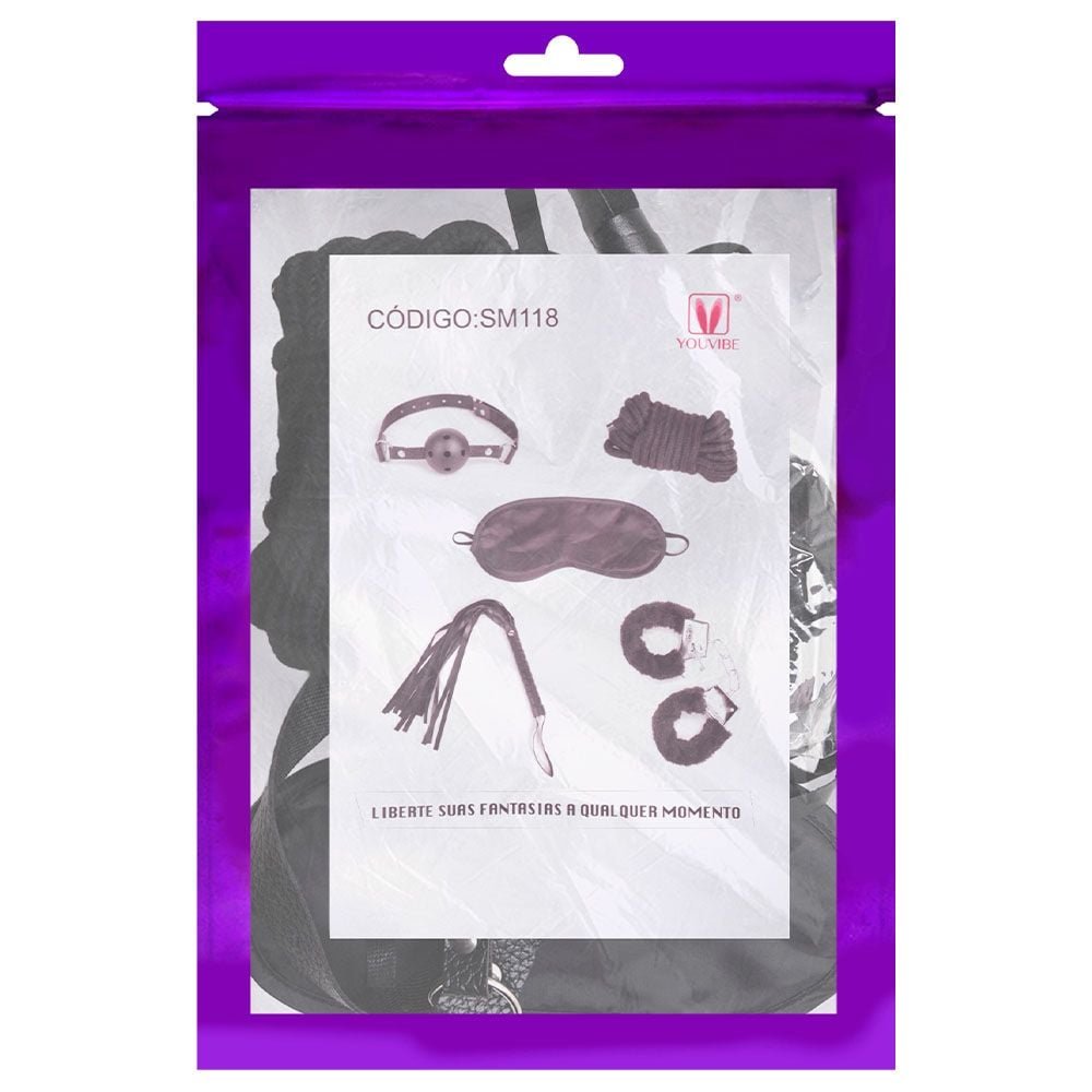Kit Sado Bondage Com 5 Produtos Youvibe Vipmix