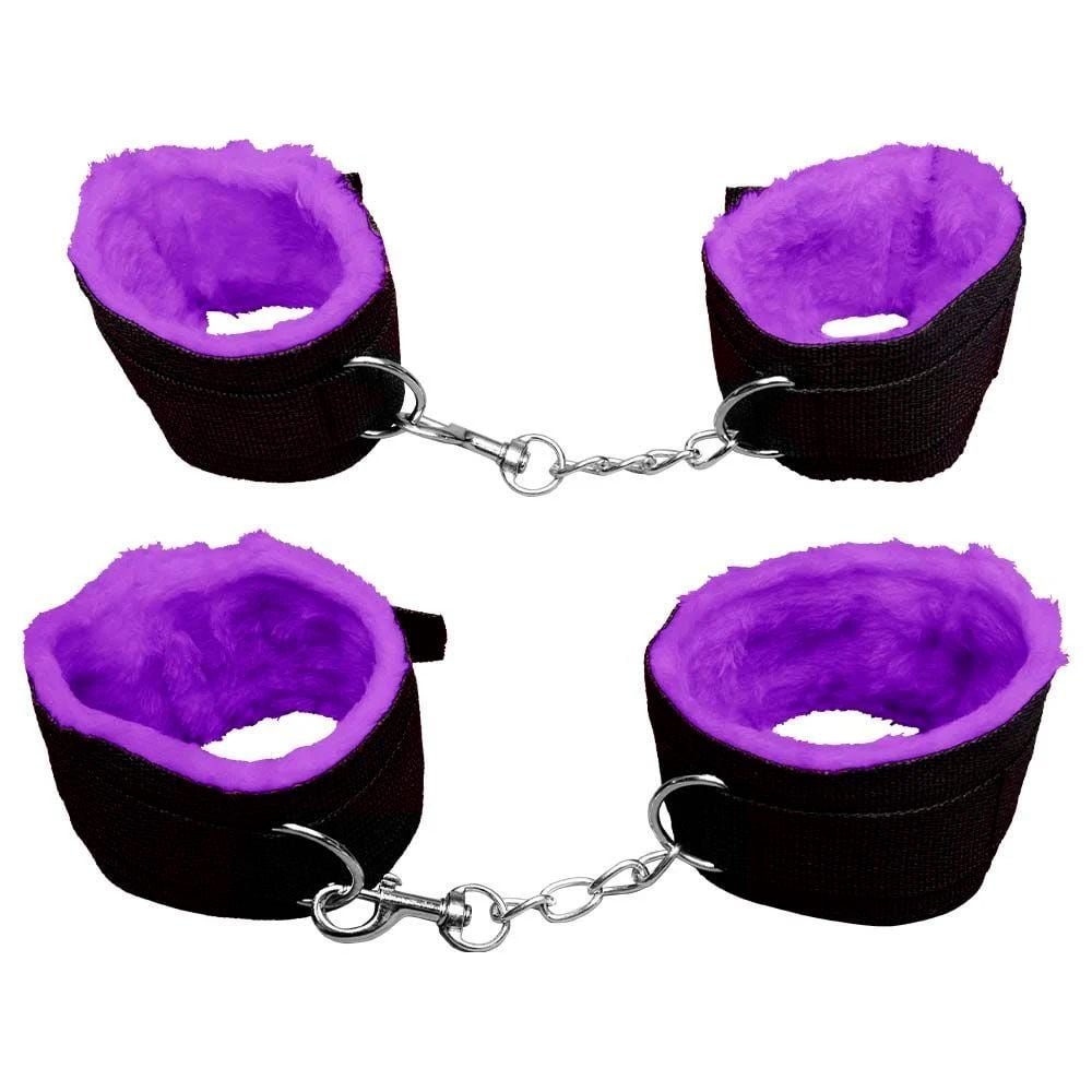 Kit Sado Bondage Roxo 7 Itens Sexy Import