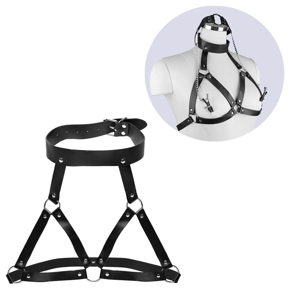 Kit Sado Coleira Mordaça Prendedor Mamilos Vipmix