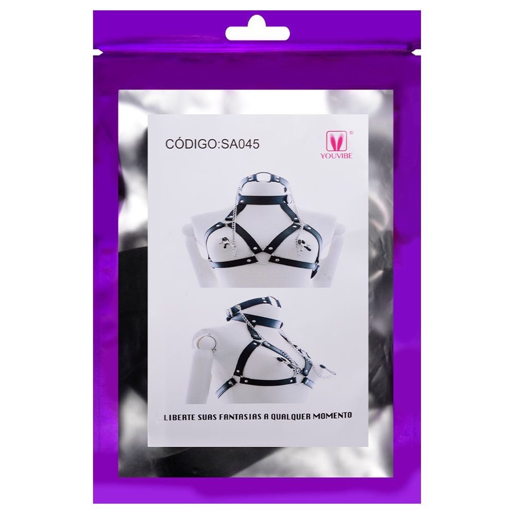 Kit Sado Coleira Mordaça Prendedor Mamilos Vipmix
