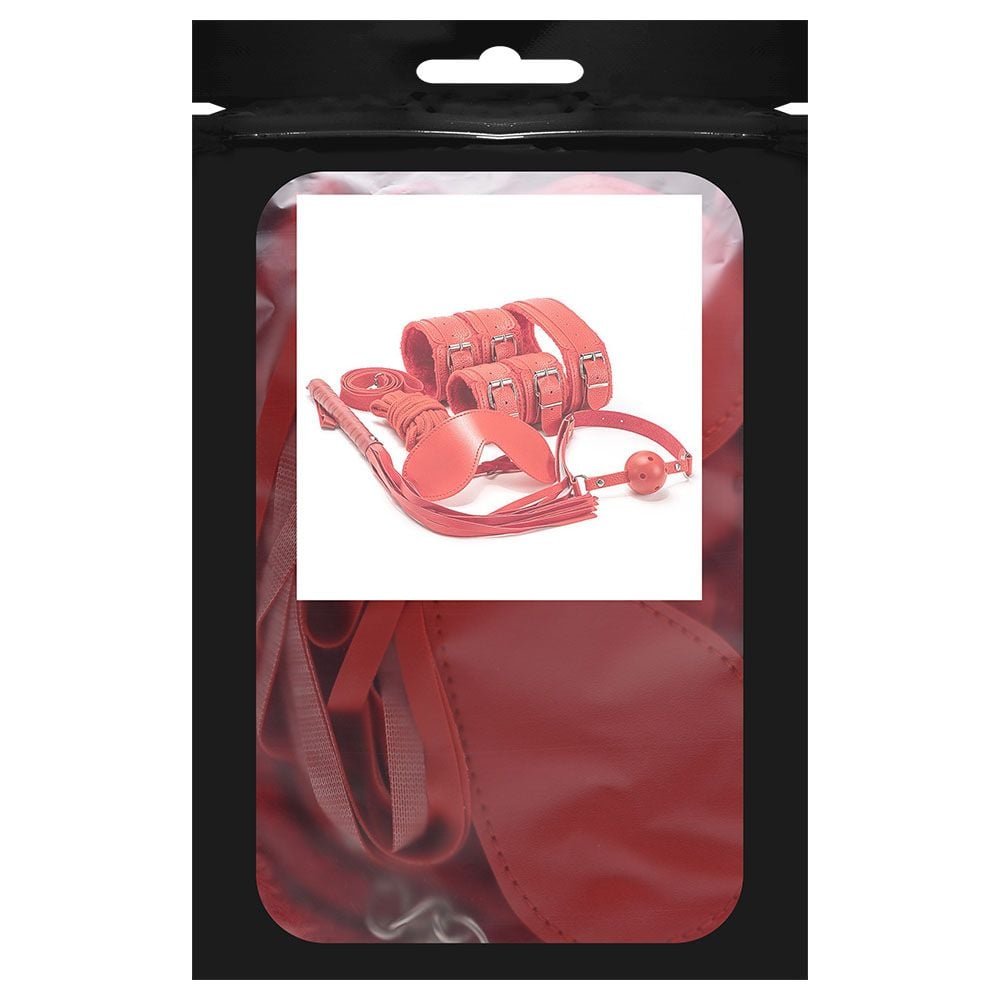 Kit Sado Erótico Bondage 3 Vermelho Sexy Import