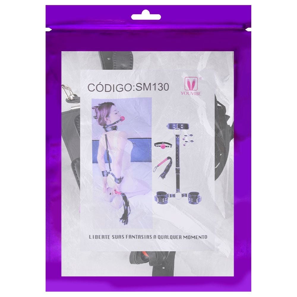 Kit Sado Mordaça Bondage 4 Peças Youvibe Vipmix