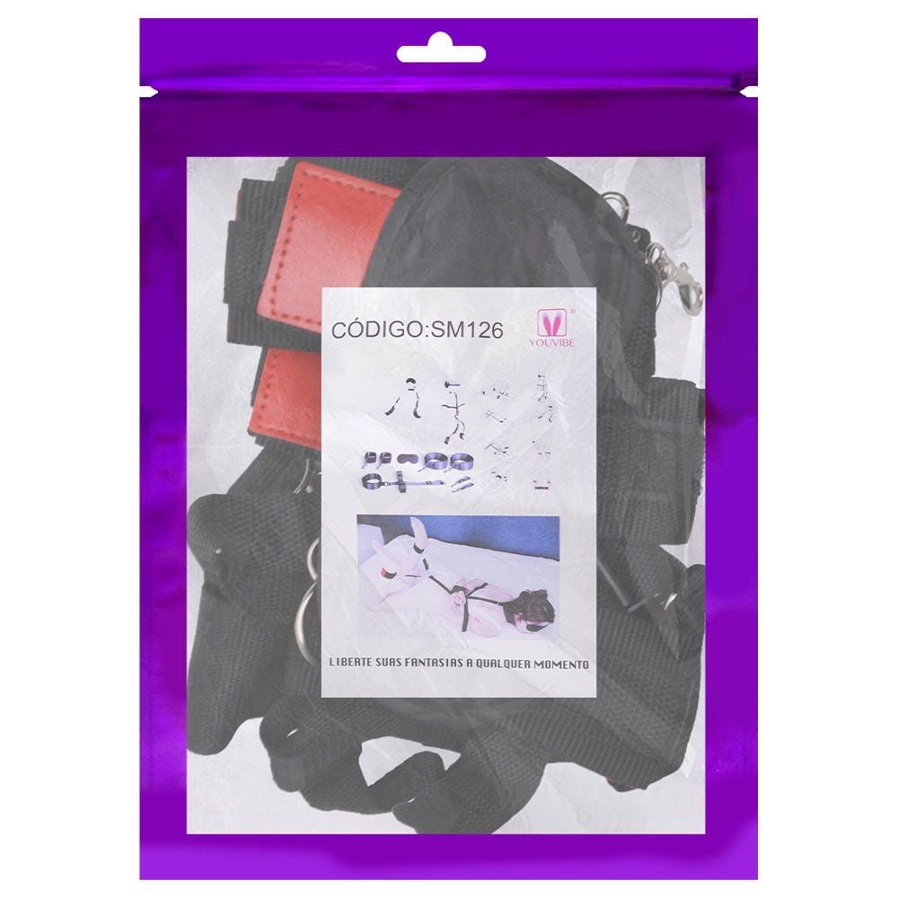 Kit Sado Venda Bondage Com 8 Peças Youvibe Vipmix
