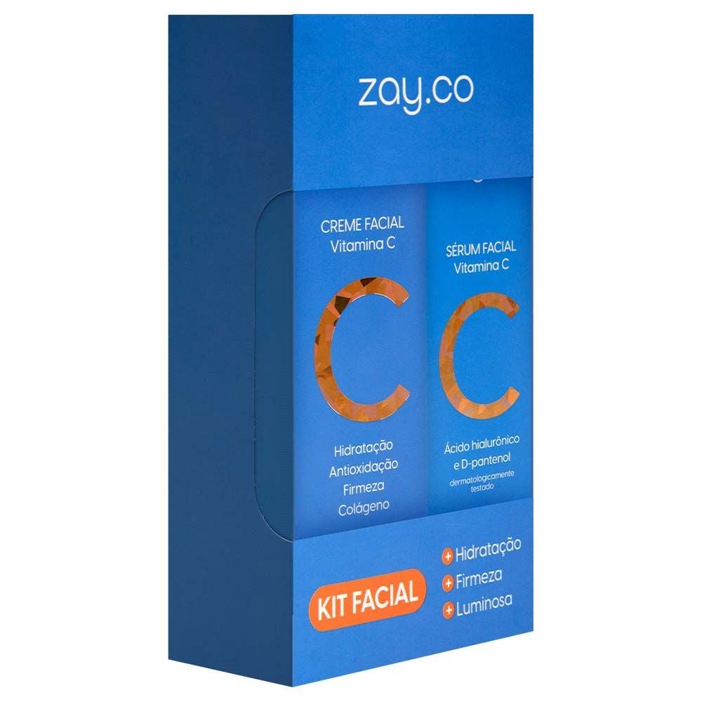 Kit Sérum E Creme Facial Vitamina C Zayco