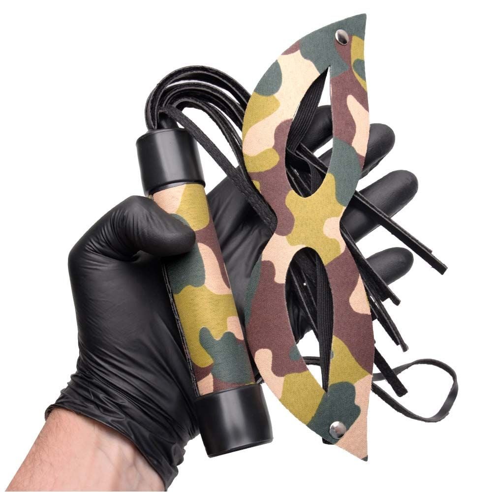 Kit Tiazinha Com Chicote 20cm Luxo Camuflado Dominatrixxx
