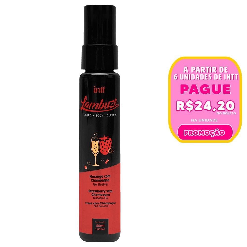 Lambuze Gel Beijável Com Efeito Quente 55ml Intt
