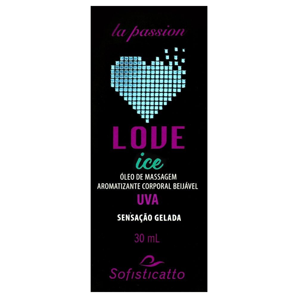 Love Ice óleo Beijável Massagem 30ml Sofisticatto