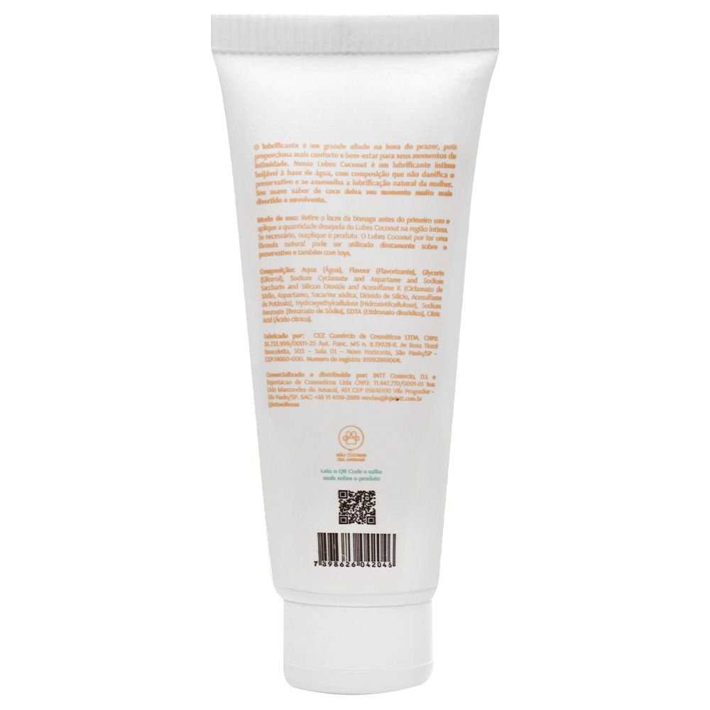 Lubes Coconut Lubrificante íntimo Wellness 50g Intt