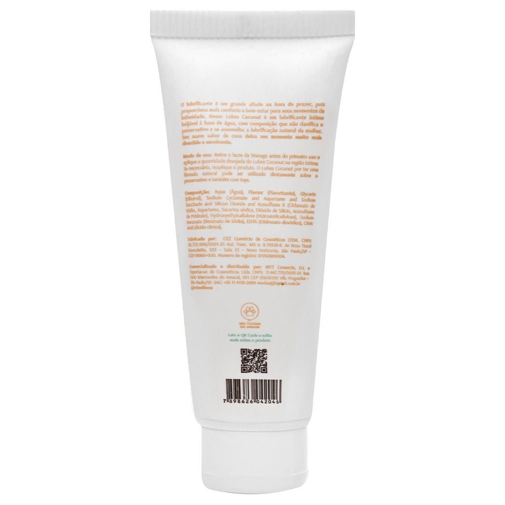Lubes Coconut Lubrificante íntimo Wellness 50g Intt