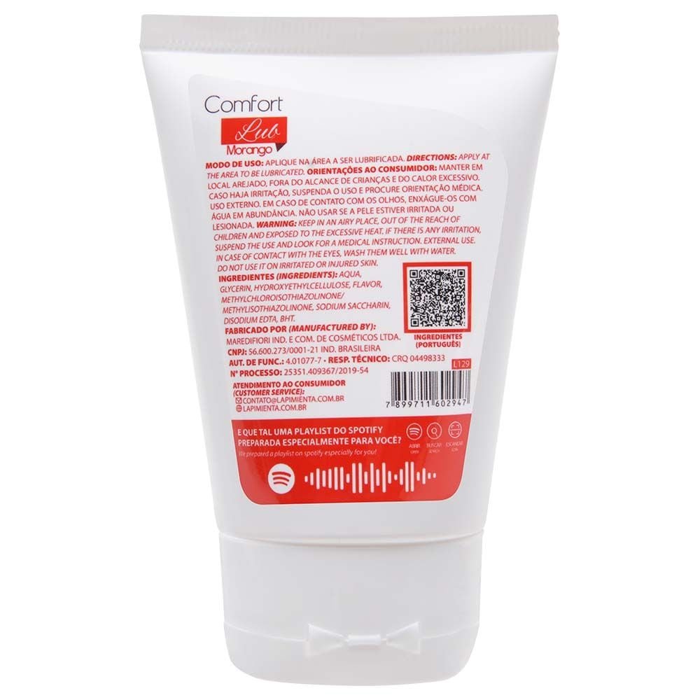 Lubrificante Comfort Lub Beijável 120g La Pimienta