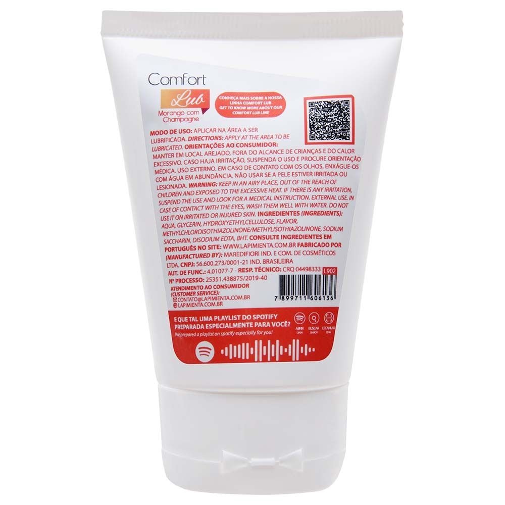 Lubrificante Comfort Lub Beijável 120g La Pimienta