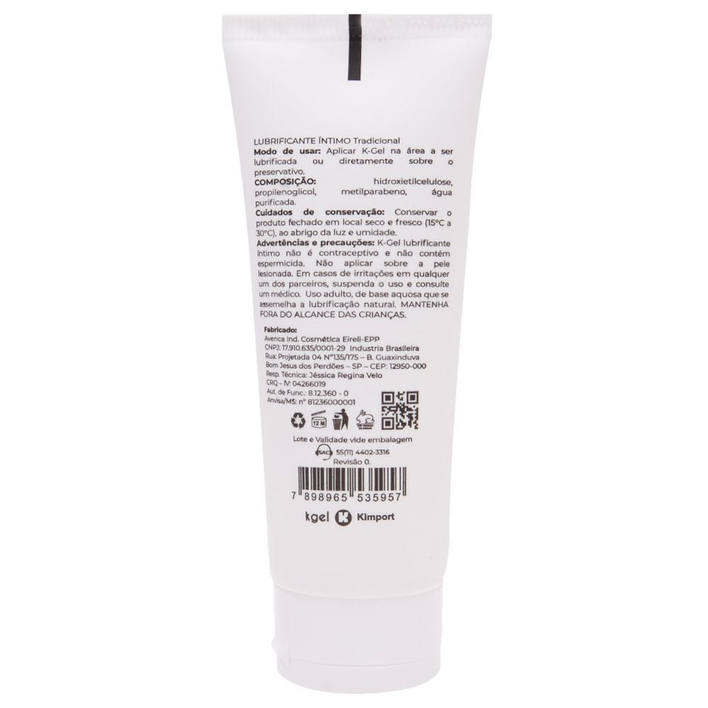 Lubrificante íntimo Tradicional 50g Kgel