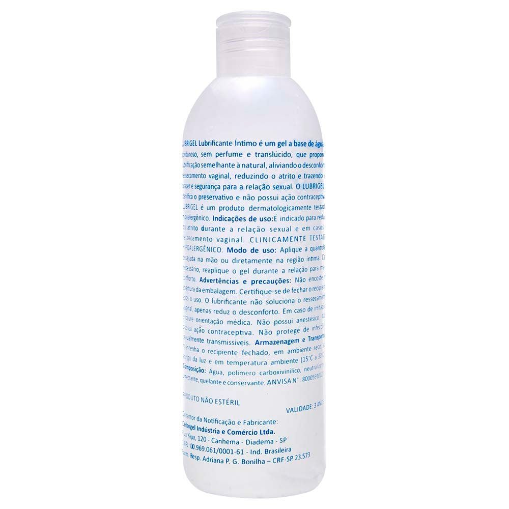 Lubrigel Lubrificante íntimo 250g Carbogel