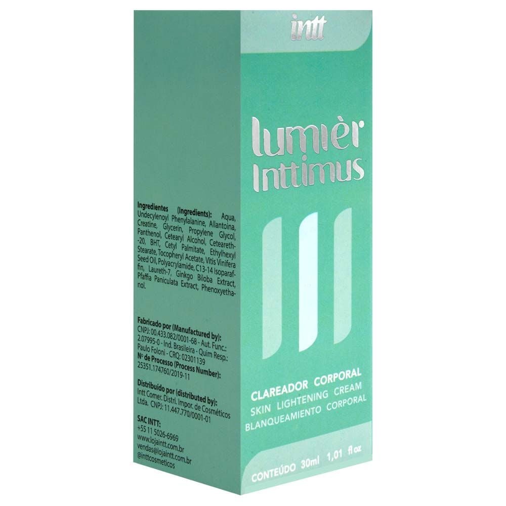 Lumier Clareador íntimo E Corporal 30ml Intt