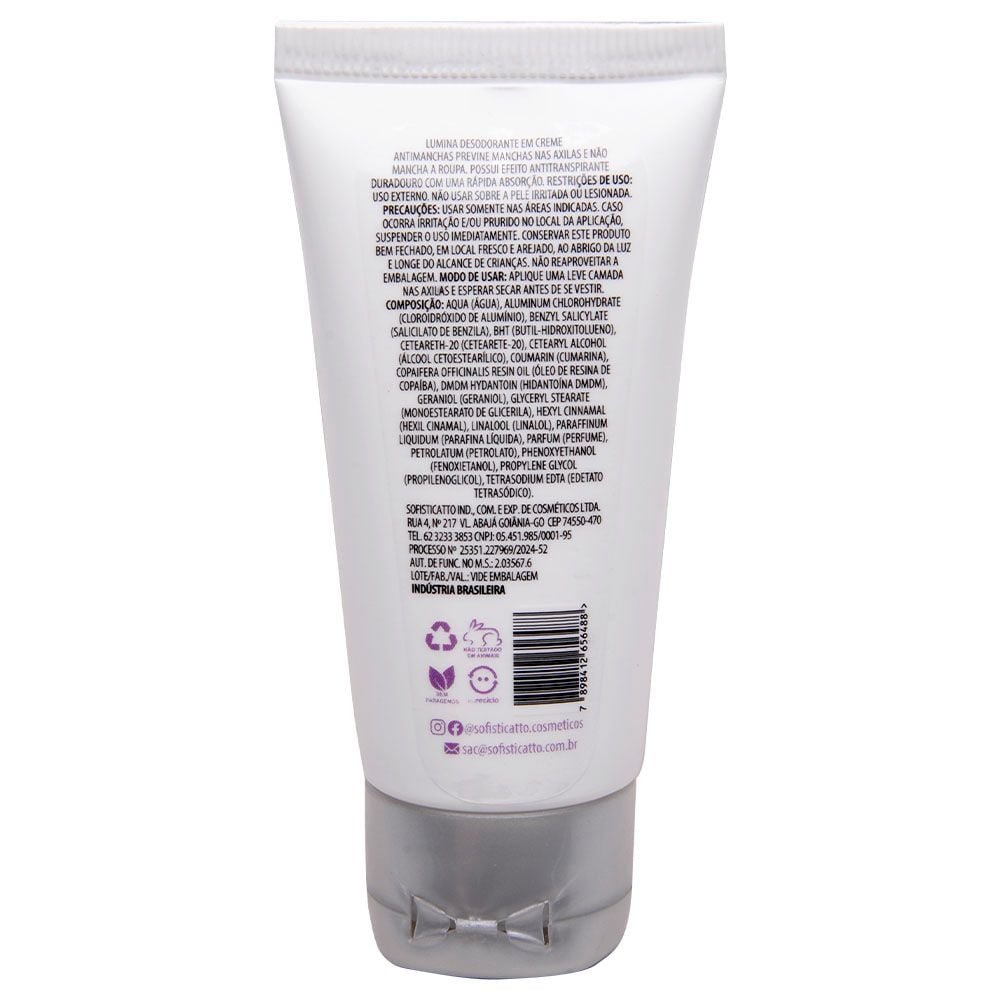 Lumina Desodorante Previne Manchas 60g Sofisticatto