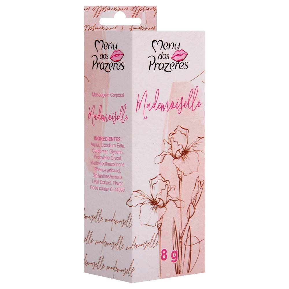 Mademoiselle Gel Vibrador 8g Menu Dos Prazeres