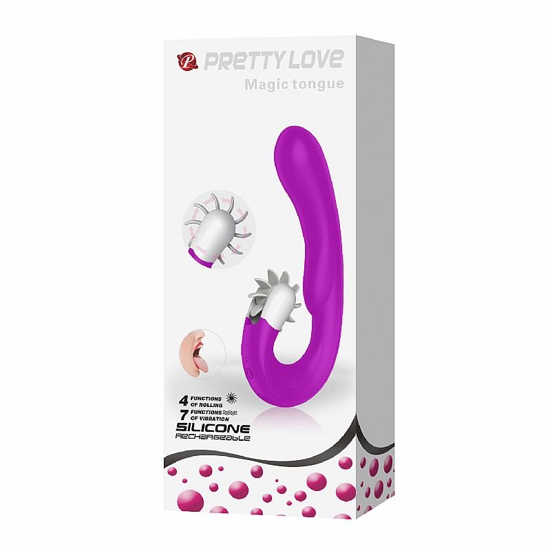 Mágic Tongue Vibrador Ponto G e Estimulador de Clitóris - Pretty love