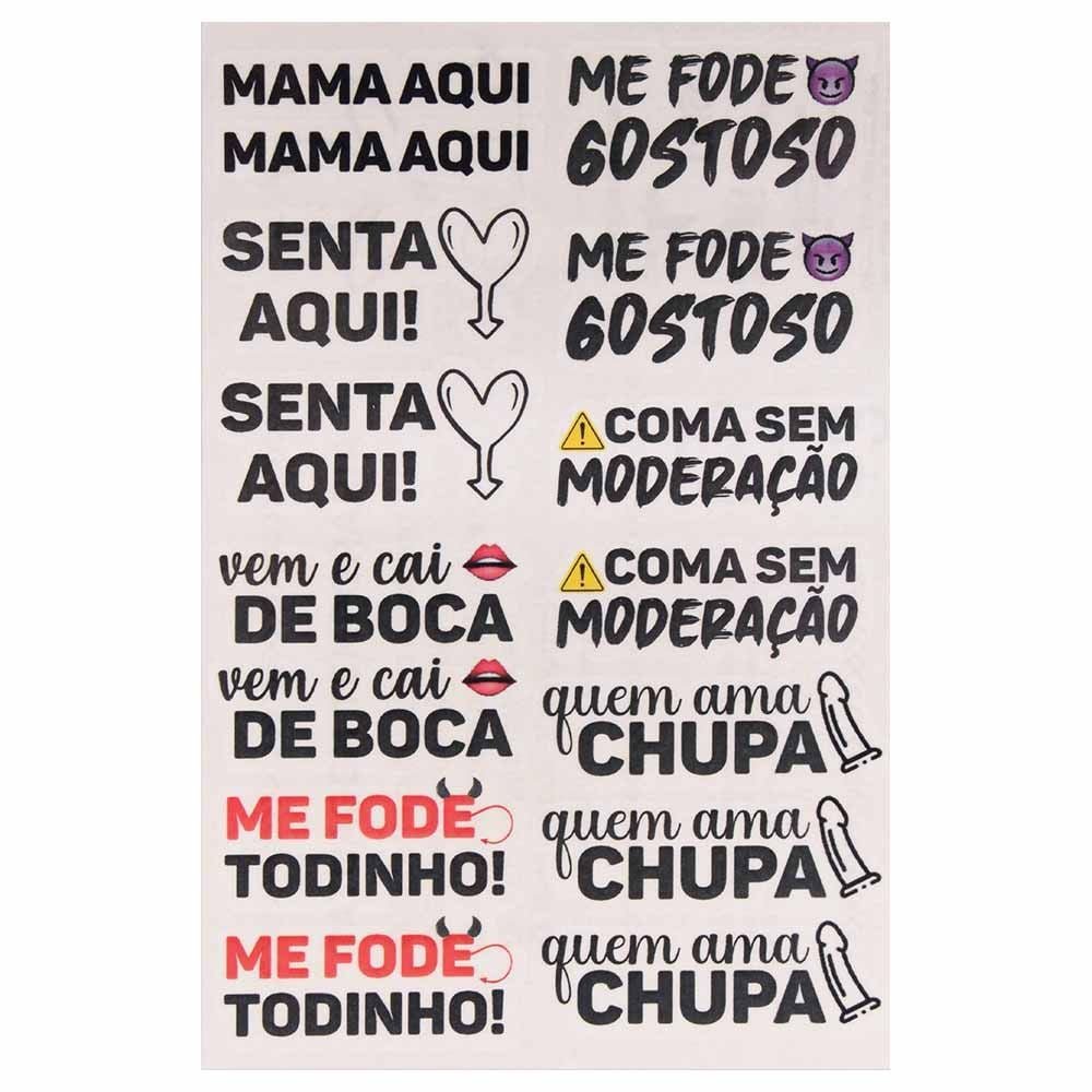 Mama Aqui Tatuagem Temporária 10 X 15cm Sedux