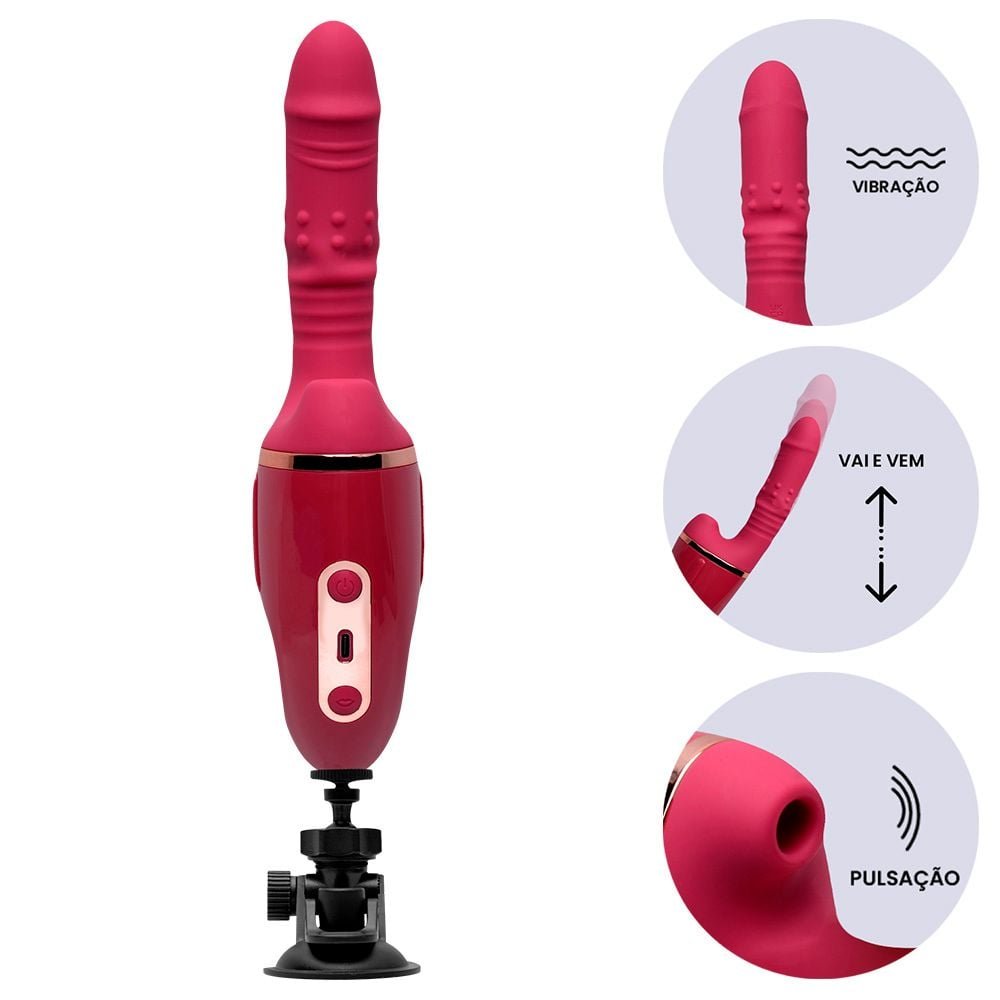 Máquina Do Sexo Vai E Vem 10 Vibrações Pulsação Vipmix