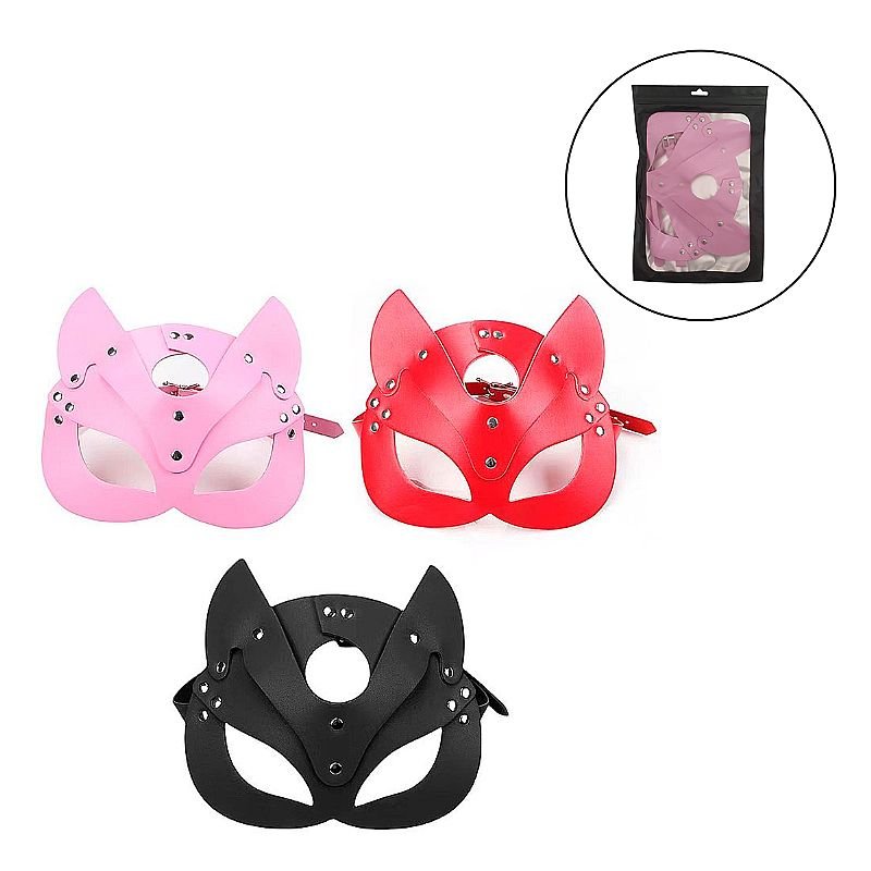 Máscara em Formato de Gato - Rosa