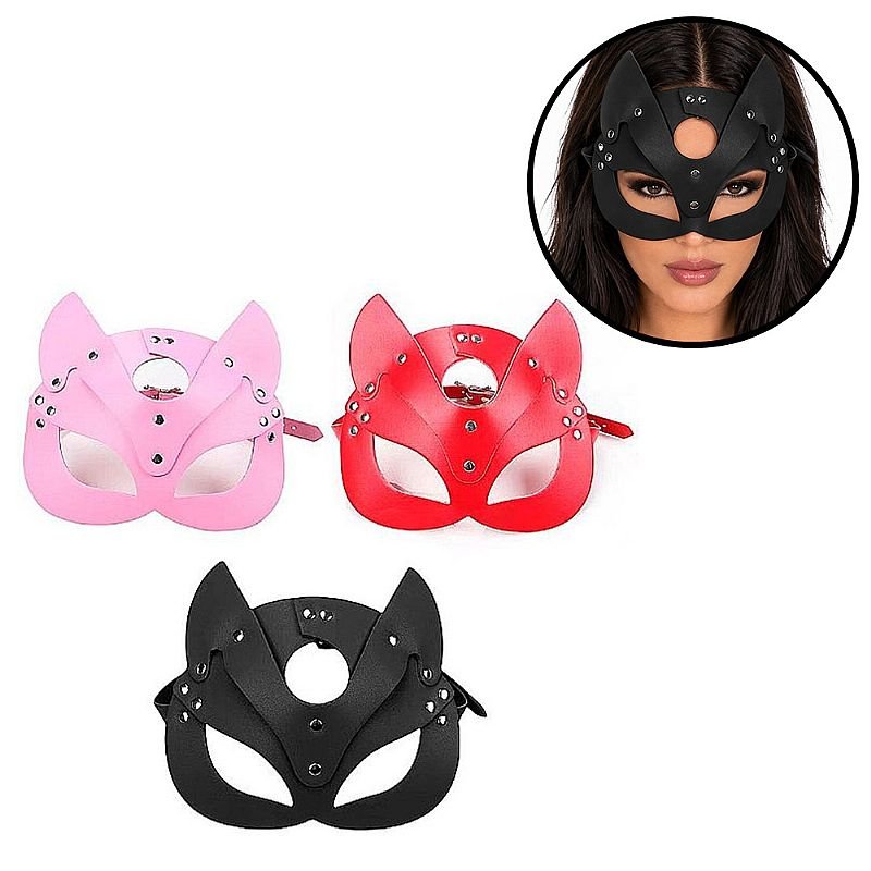 Máscara em Formato de Gato - Rosa