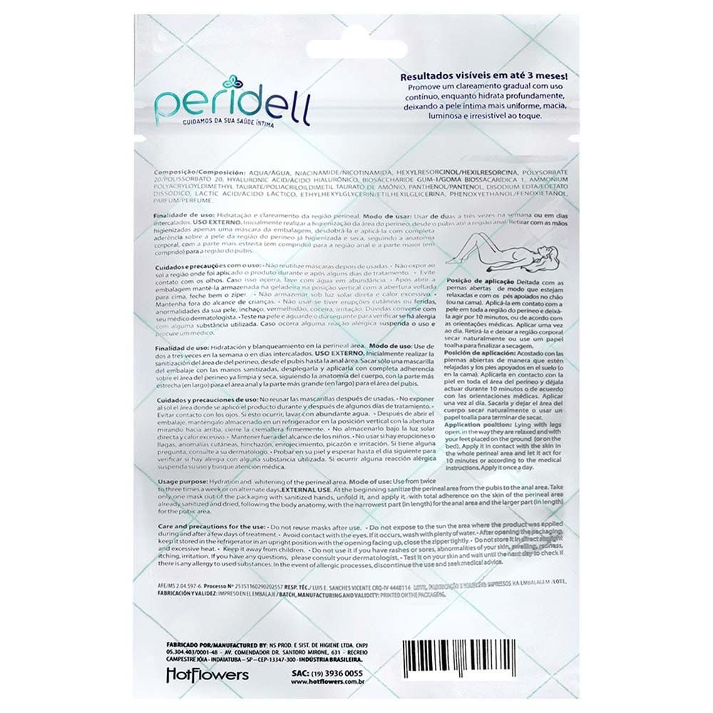 Máscara Perineal Estética 10 Unidades Hot Flowers