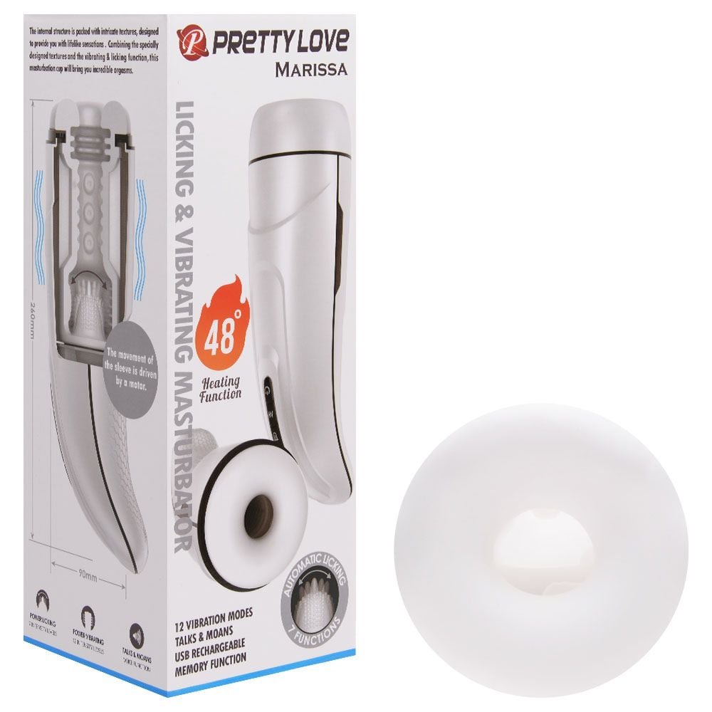 Masturbador 12 Vibrações Aquecimento Marissa Pretty Love Vipmix