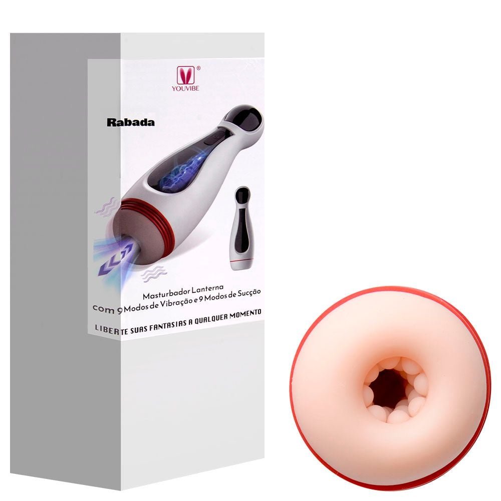 Masturbador 9 Vibrações E 9 Sucções Rabada Vipmix