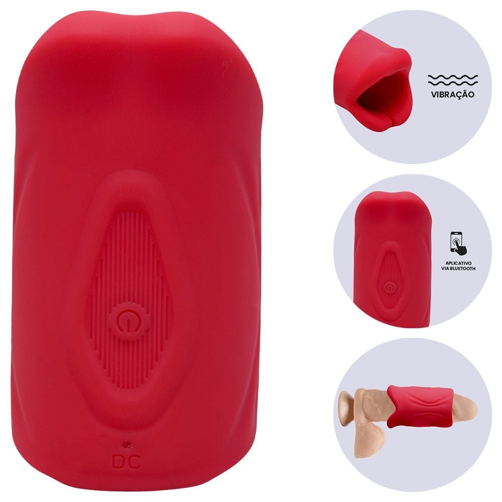 Masturbador Boca 9 Vibrações Recarga Usb Yaffa