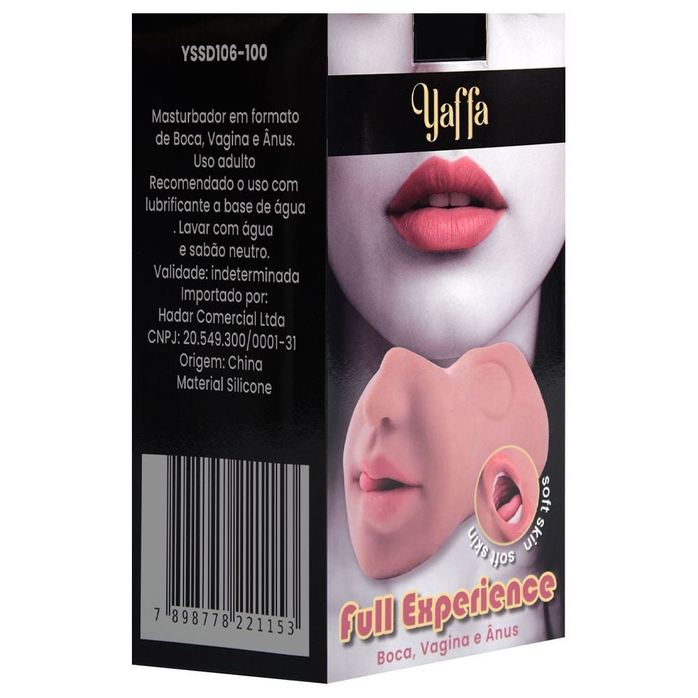 Masturbador Boca Vagina E ânus Em Silicone Yaffa