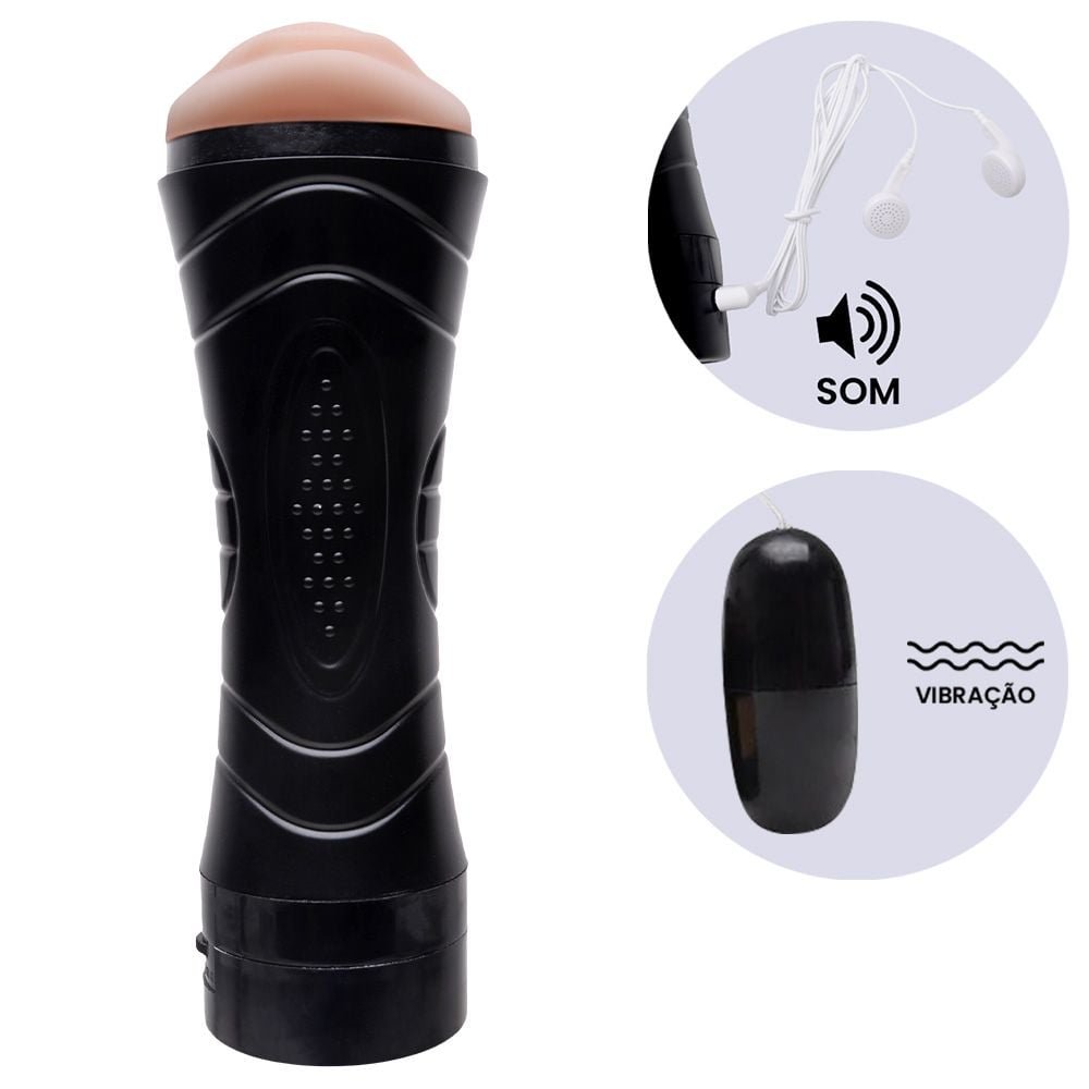 Masturbador Boca Vibrador E Voz Smart Vipmix