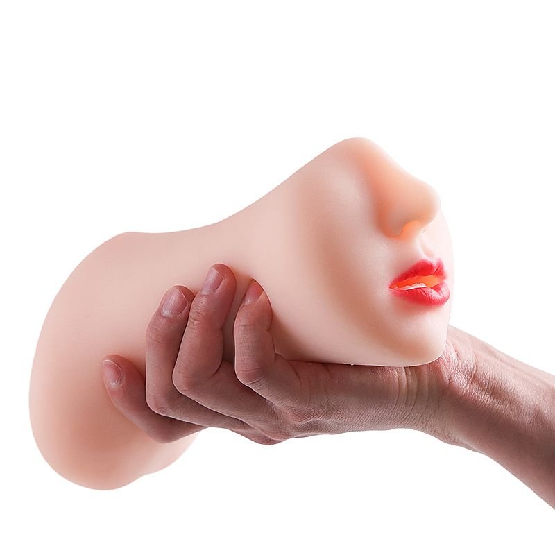 Masturbador Duplo - Vagina e Ânus com Boca - 25,0 x 8,0cm