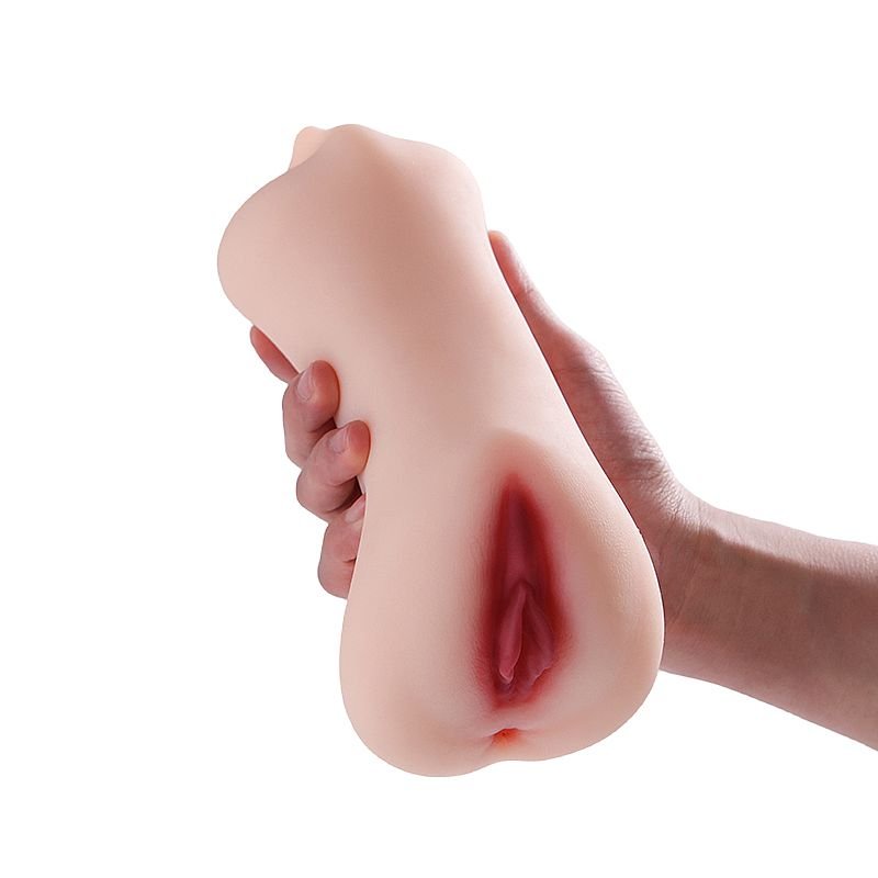 Masturbador Duplo - Vagina e Ânus com Boca - 25,0 x 8,0cm