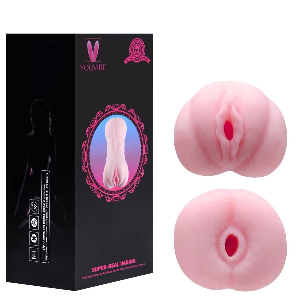 Masturbador Duplo Vagina E ânus Túnel Texturizado Vipmix