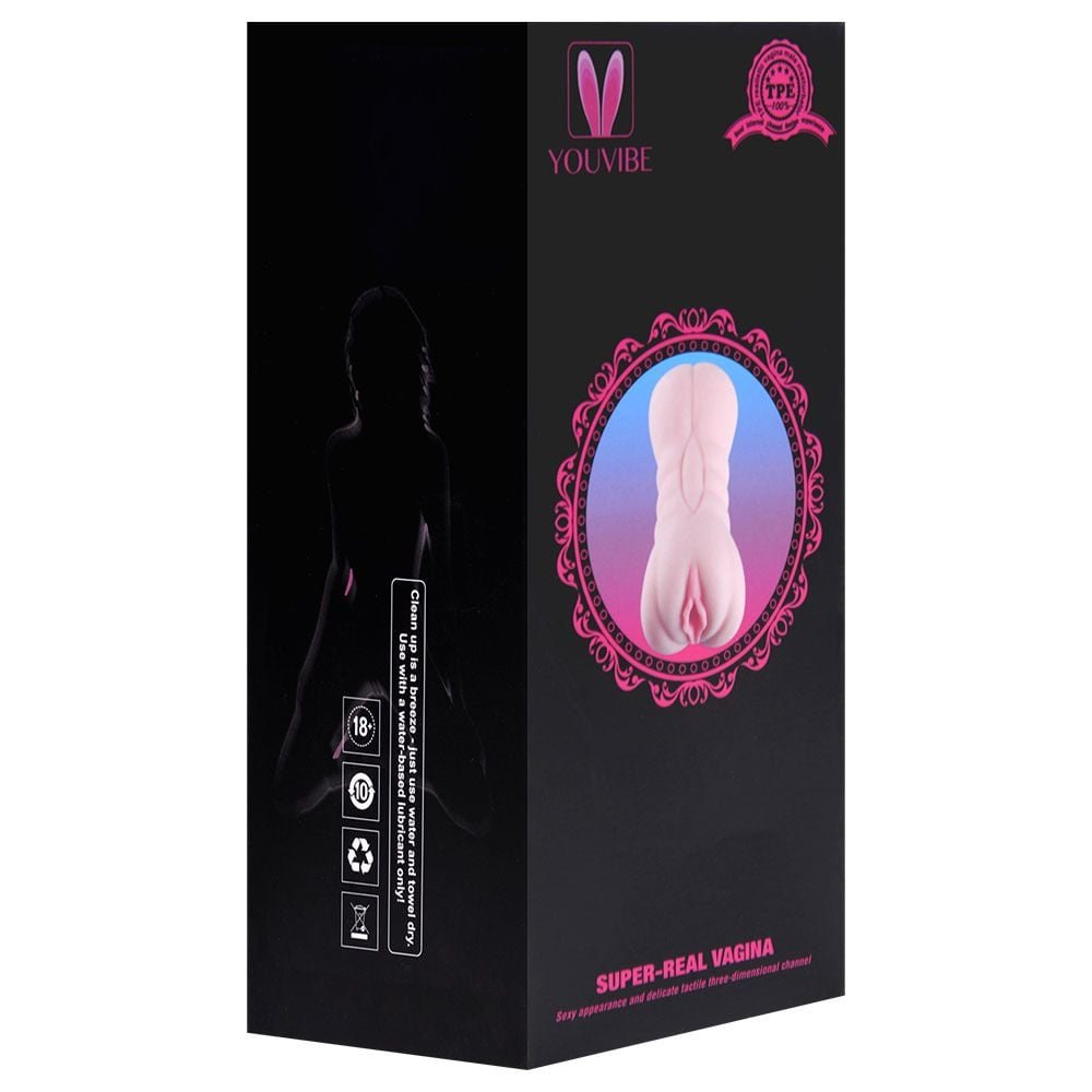 Masturbador Duplo Vagina E ânus Túnel Texturizado Vipmix