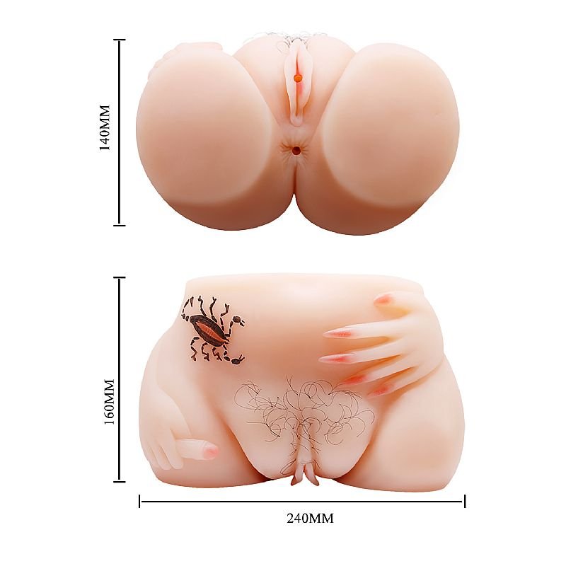 Masturbador Formato de Bunda com Vagina e Ânus / com Vibro - Baile