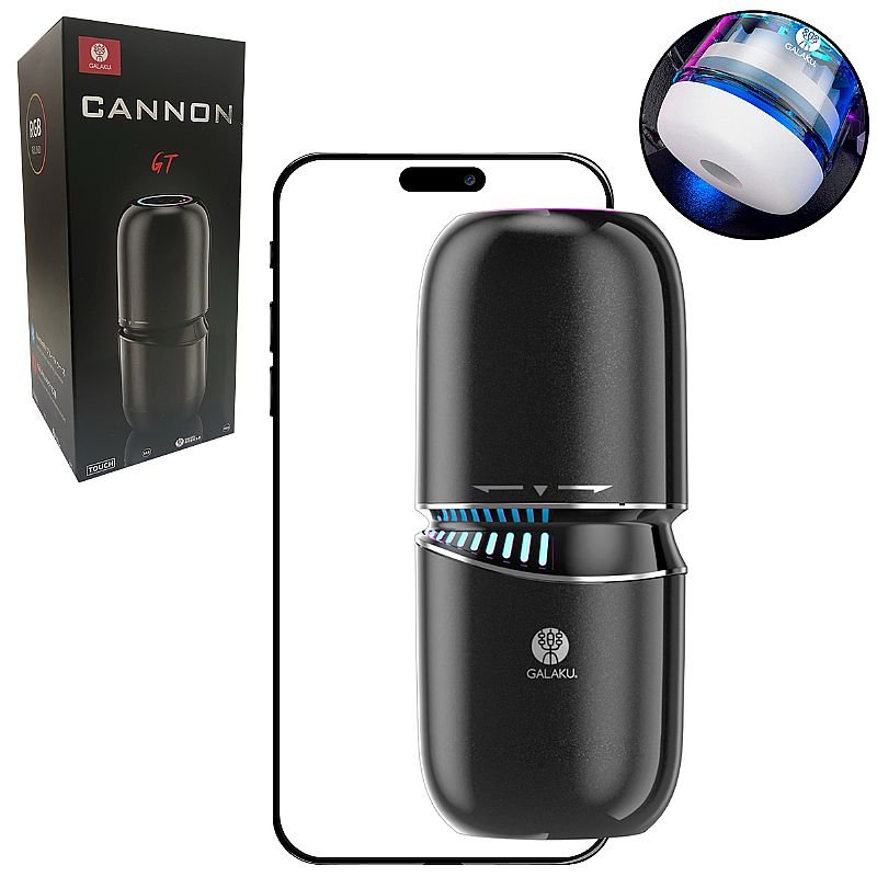 Masturbador Formato de Lanterna com Rotação Manual - Cannon GT - App