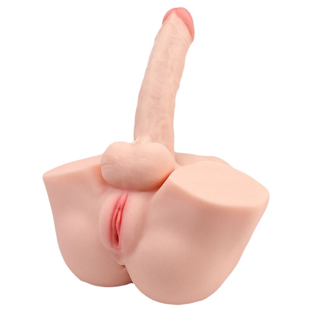 Masturbador Hermafrodita Meio Corpo Vibro Sexy Import