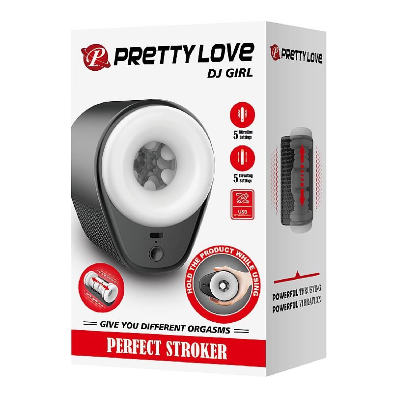 Masturbador Lantena Vazada com Vibração - Dj Girl - Pretty Love