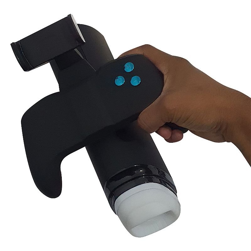 Masturbador Lanterna - com suporte para Celular - Preto