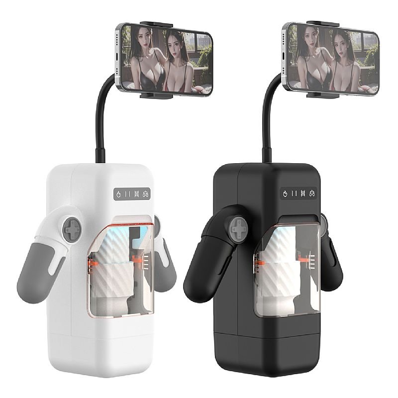 Masturbador Lanterna com Suporte para celular - Station Máximus - Preto
