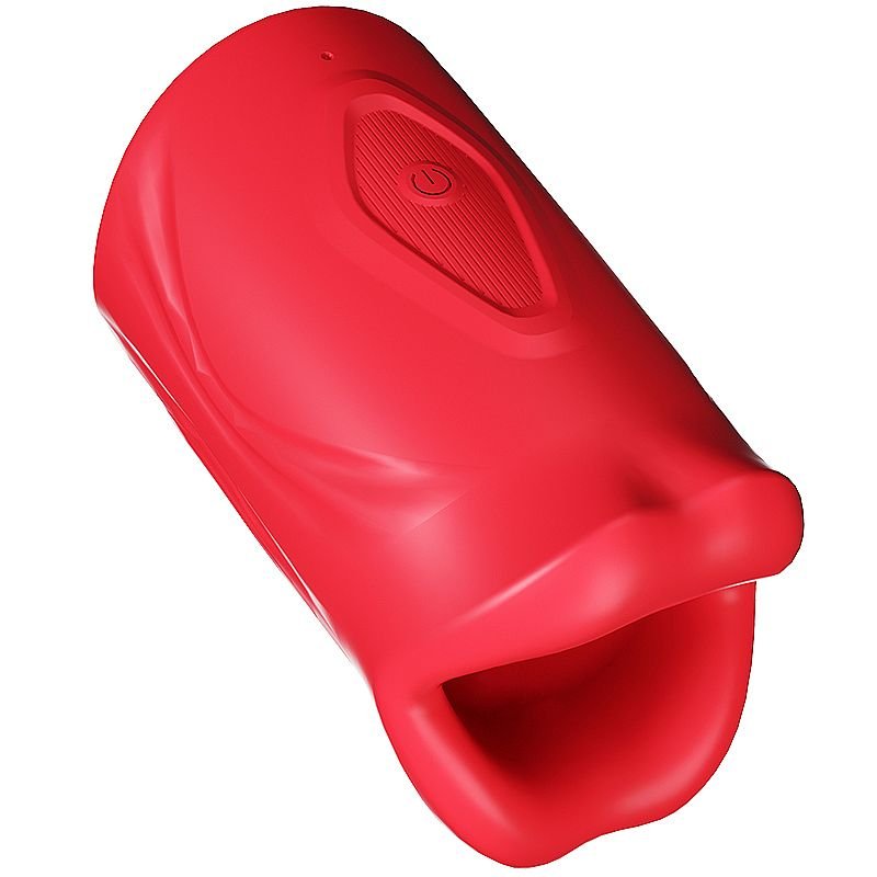 Masturbador Masculino com Vibro - Formato de Boca