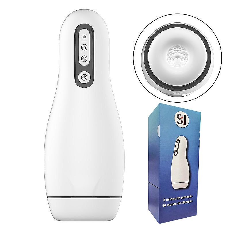 Masturbador Masculino com Vibro - Formato de Lanterna 2