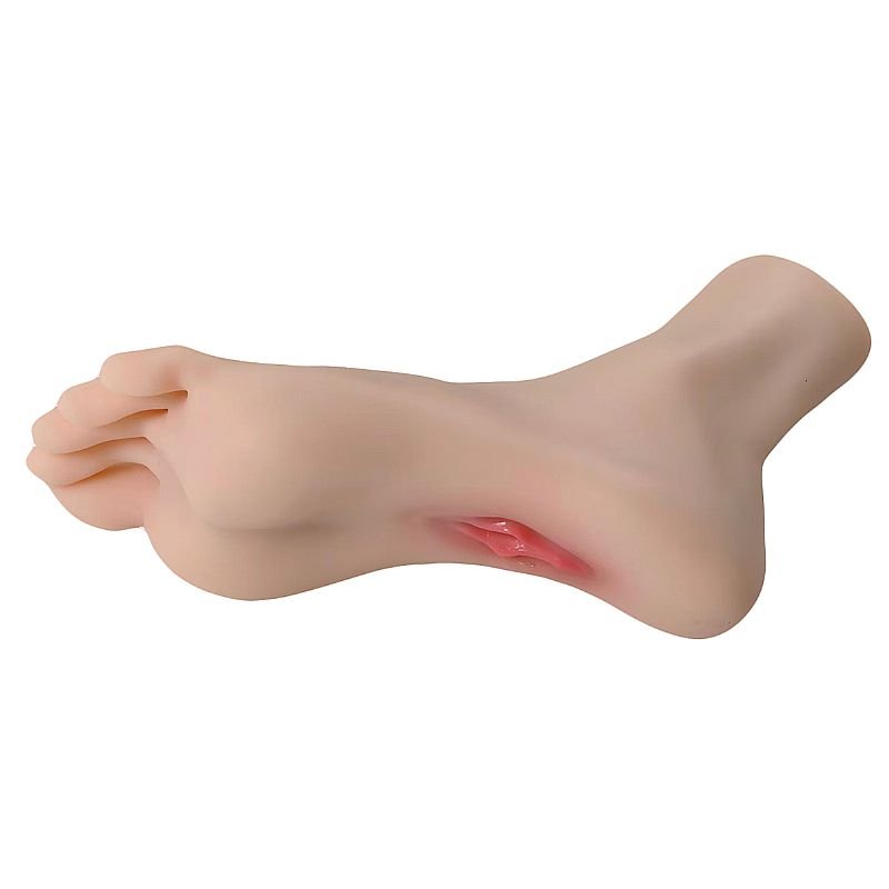Masturbador Masculino Cyberskin em Forma de Pé com Vagina - 24,0 x 9,5