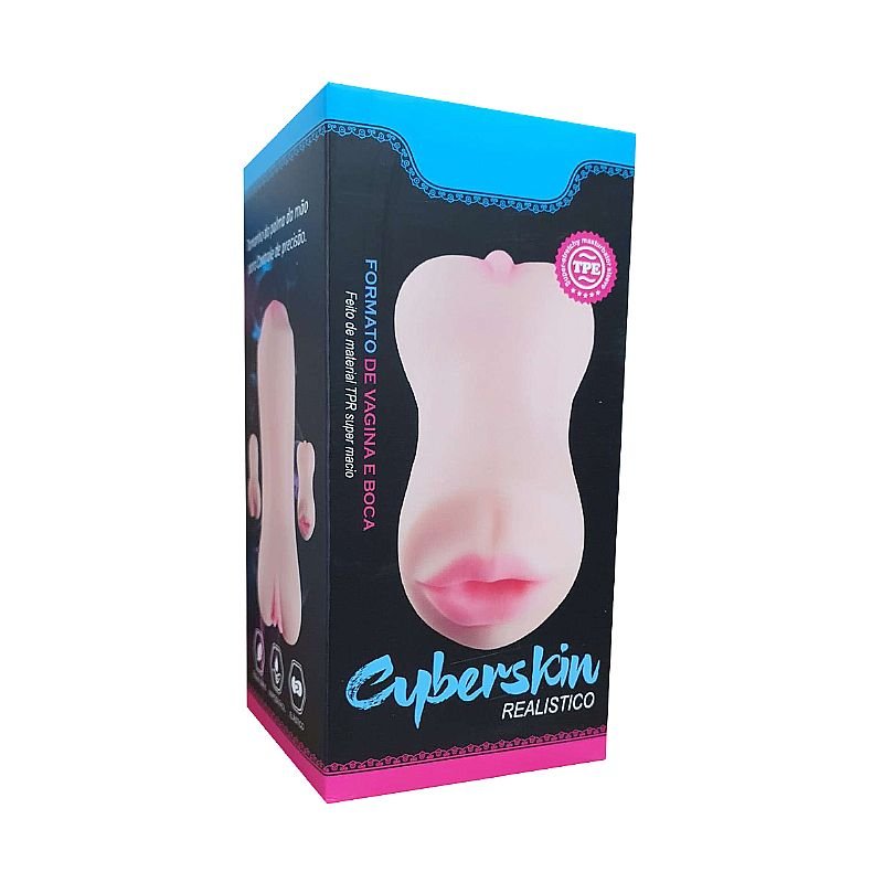 Masturbador Masculino Duplo em Cyberskin - Boca e Vagina 2